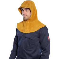 Portwest - Cappuccio in Pelle da Saldatore Marrone