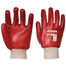 Guanti Impermeabili In Pvc Con Polsino Elasticizzato Rosso 8