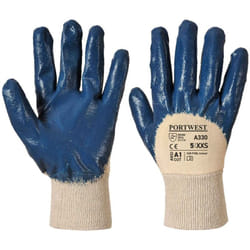 Guanti In Nitrile Con Polso In Maglia Blue Navy Blue 9