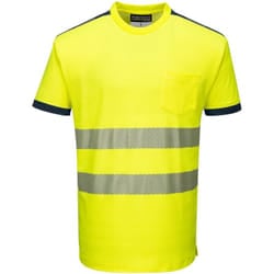 T-Shirt Alta Visibilita' Vision Gialla Giallo-Navy m