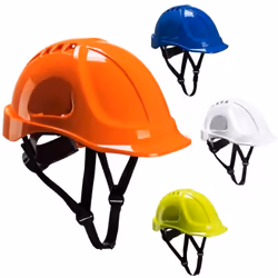 Elmetto da Cantiere con Sottogola Il casco Endurance con calotta in ABS ventilata è dotato di una bardatura a punti di sospen ...