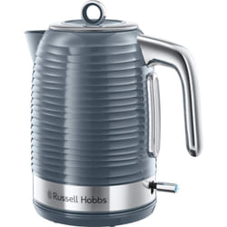 Russell Hobbs Bollitore Elettrico - 1,7 L, 2400 W - Color Grigio con Struttura Lucida Funzione di Ebollizione Rapida, Filtro Anticalcare Rimovibile,
