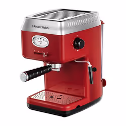 Russell Hobbs Retro, Macchina per espresso, 1,1 L, Caffè macinato, 1350 W, Rosso