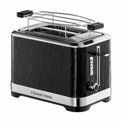 Russell Hobbs 28091-56, 2 fetta/e, Nero, Acciaio inox, Pulsanti, Premium Textured, 1050 W