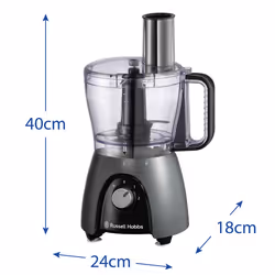 Russell Hobbs 27111-56 robot da cucina 600 W 2,3 L Nero, Trasparente - Vista aggiuntiva 7