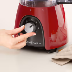 Russell Hobbs 27110-56 robot da cucina 600 W 2,3 L Nero, Rosso, Trasparente