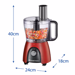 Russell Hobbs 27110-56 robot da cucina 600 W 2,3 L Nero, Rosso, Trasparente - Vista aggiuntiva 6