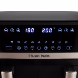 Russell Hobbs SatisFry Dual Basket Heißluftfritteuse Doppia 9 L Indipendente 2800 W Friggitrice ad aria calda Nero - Vista aggiuntiva 2