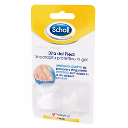 Discreto e morbido inserto in gel, Dr. Scholl's GelActiv Separadita Anatomico è da inserire tra le dita del piede per protegg ...