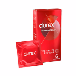 Durex Supersottile sono preservativi così sottili da essere una seconda pelle, ideali per chi vuole percepire al massimo tutt ...
