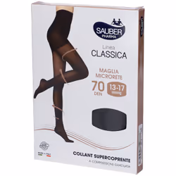 Sauber Collant 70 Denari Super Coprente Maglia Liscia Nero 2 Collant Taglie II, III, IV, V
