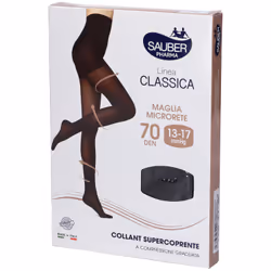 Sauber Collant 70 Denari Super Coprente Maglia Liscia Nero 4 Linea Classica per Comfort e Stile