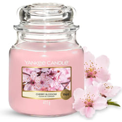 Yankee Candle - Candela profumata in giara media Fiore di ciliegio Durata Fino a 75 Ore