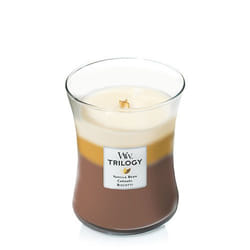 WoodWick 92904 candela di cera Altro Caramello, Vaniglia Marrone, Bianco, Giallo 1 pz