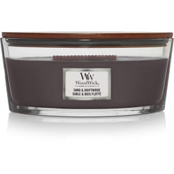 WoodWick Candela profumata Ellispe con stoppino crepitante Legno e Sabbia (Sand & Driftwood) Durata della fragranza: fino a 50 ore