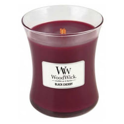 Woodwick - candela clessidra media medium jar black cherry