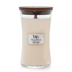 WoodWick White Honey candela di cera Cilindro Bianco 1 pz