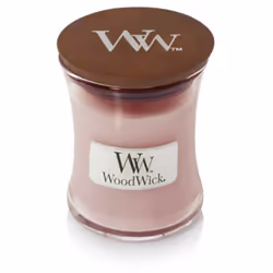 La Candela Clessidra Piccola Mini Rosewood di Woodwick. Accordi che richiamano note fiorite e rilassante tè si uniscono agli ...