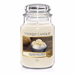 Yankee Candle Coconut Rice Cream, Rotondo, Bianco, Cocco, 150 h, 1 pz