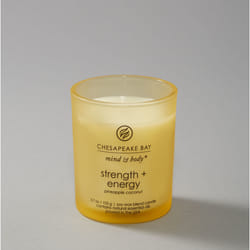 Chesapeake Bay Strength & Energy candela di cera Cilindro Giallo 1 pz