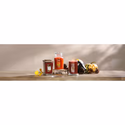 Yankee Candle Autumn Leaves candela di cera Rotondo Arancione 1 pz