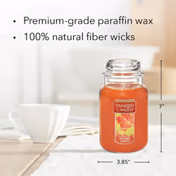 Yankee Candle Autumn Leaves candela di cera Rotondo Arancione 1 pz