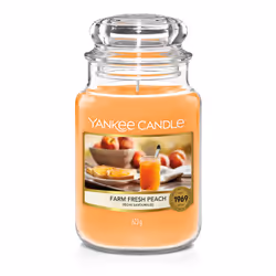 Yankee Candle Farm Fresh Peach, Cilindro, Arancione, Pesca, 150 h, 1 pz