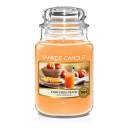 Yankee Candle Farm Fresh Peach candela di cera Cilindro Pesca Arancione 1 pz