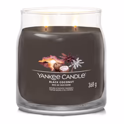 Yankee Candle Black Coconut candela di cera Cilindro Cocco, Legnoso Nero 1 pz