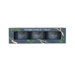 Yankee Candle Bayside Cedar candela di cera Rotondo Nero 3 pz