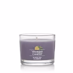 Yankee Candle Black Tea & Lemon, Cilindro, Viola, Black tea (leaf), Limone, 10 h, 1 pz