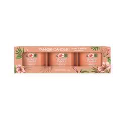 Yankee Candle Tropical Breeze candela di cera Rotondo Tropicale Pesca 3 pz