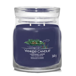 Yankee Candle Lakefront Lodge candela di cera Cilindro Legnoso Blu 1 pz