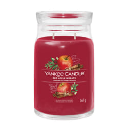Yankee Candle Red Apple Wreath candela di cera Cilindro Fruttato Rosso 1 pz