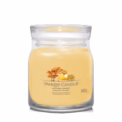Yankee Candle Autumn Sunset, Cilindro, Giallo, CEDAR, Agrume, Legno di Sandalo, 50 h, 1 pz