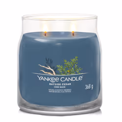 Yankee Candle Bayside Cedar candela di cera Cilindro Ambra, Pompelmo, Mandarino Blu 1 pz
