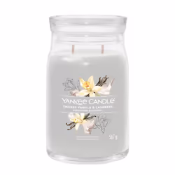 Yankee Candle Smoked Vanilla & Cashmere, Cilindro, Grigio, Lana Cashmere, Vaniglia, 90 h, 1 pz