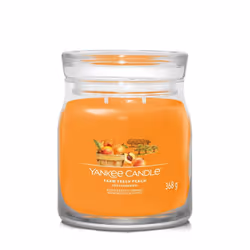 Yankee Candle Farm Fresh Peach, Cilindro, Arancione, Albicocca, Pesca, Vaniglia, 50 h, 1 pz