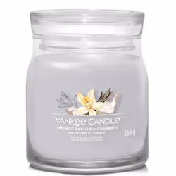 Yankee Candle Smoked Vanilla & Cashmere, Cilindro, Grigio, Ambra, Lana Cashmere, 50 h, 1 pz