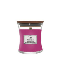 WoodWick Wild Berry & Beets Mini Jar candela di cera Rotondo Rosa 1 pz