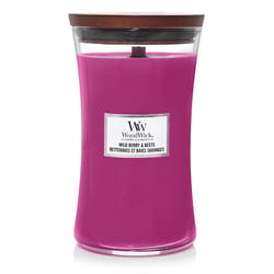 WoodWick Wild Berry & Beets Large Jar candela di cera Rotondo Rosa 1 pz