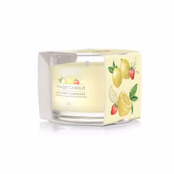 Yankee Candle Iced Berry Lemonade candela di cera Rotondo Pompelmo, Limone, Malto, Zucchero, Mandarino, Vaniglia, Viola Giallo 1 pz