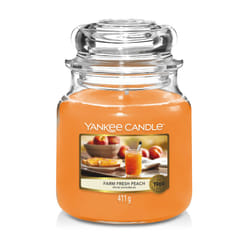 Yankee Candle Farm Fresh Peach candela di cera Cilindro Pesca Arancione 1 pz