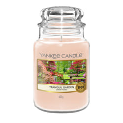 Yankee Candle Tranquil Garden candela di cera Altro Anice, CEDAR, Cocco, Arancione, Legno di Sandalo Rosa 1 pz