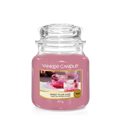 Yankee Candle Sweet Plum Sake candela di cera Rotondo Sakè Rosa 1 pz