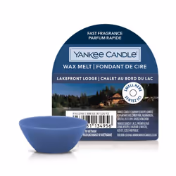 Yankee Candle 10.00664.0056, Rotondo, Blu, Lakefront Lodge, Ozone accord, Aldeide, Mandarino, Legno di cedro, Pino, Legno di ...