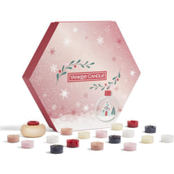Yankee Candle - Set regalo 18 tea light profumate e 1 supporto per tea light in una confezione regalo natalizia Collezione Snow Globe Wonderland