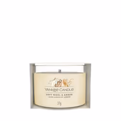 Yankee Candle Soft Wool & Amber, Rotondo, Beige, Ambra, 10 h, 1 pz