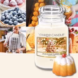 Yankee Candle Spun Sugar Fluries candela di cera Rotondo Beige 1 pz