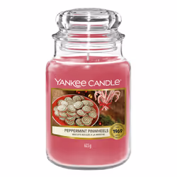 Yankee Candle Peppermint Pinwheels, Rotondo, Rosso, 150 h, 1 pz